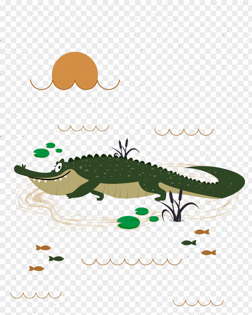 Cartoon Crocodile Drawing Illustration PNG