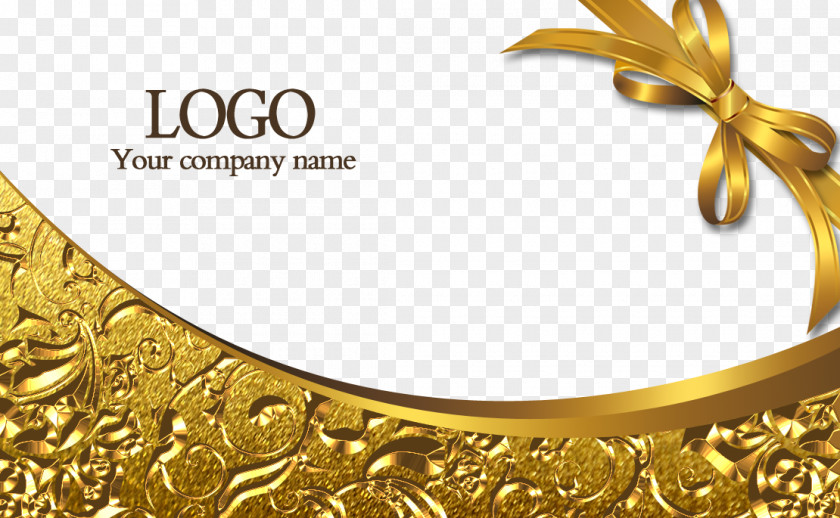 Gold Pattern Card Business Design Template PNG