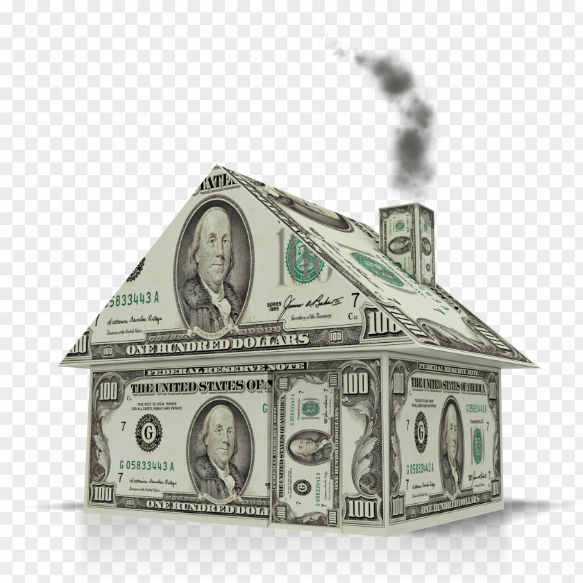 Falling Money House Home Finance Clip Art PNG