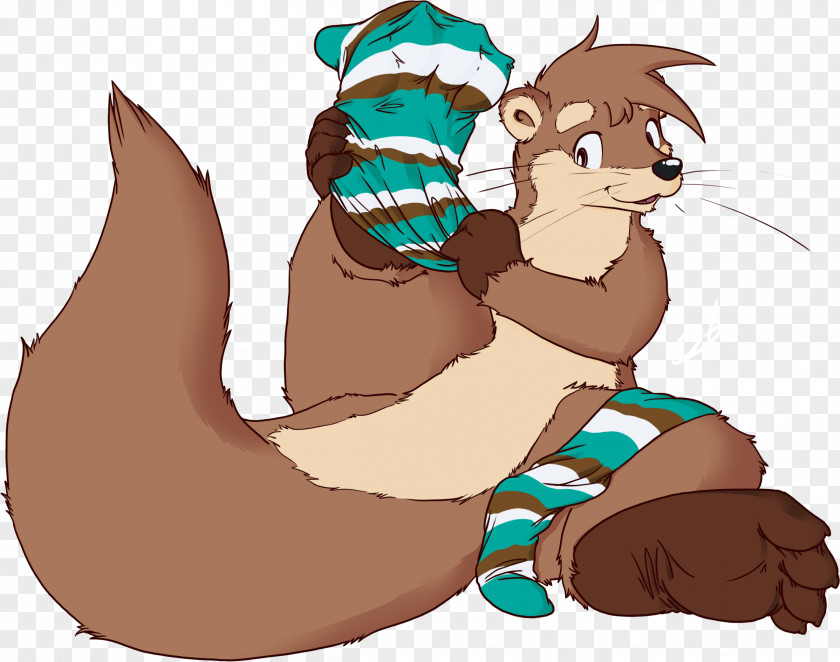 Otter Cat Sock Carnivora Dog Mammal PNG