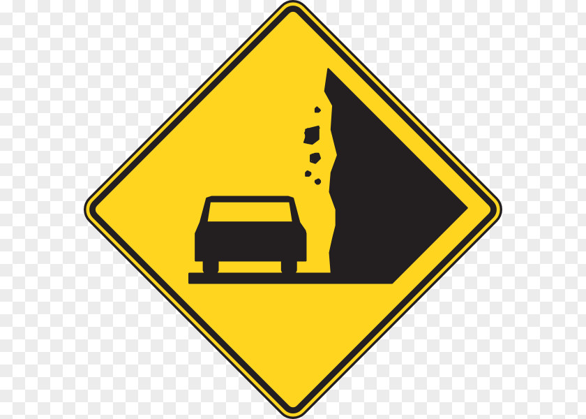 Pictures Of People Falling Traffic Sign Rockfall Warning PNG