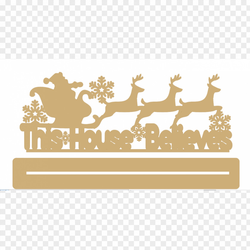 Reindeer Rectangle Sticker Font PNG