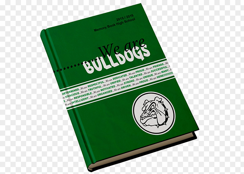 Yearbook Cover School Color Green PNG