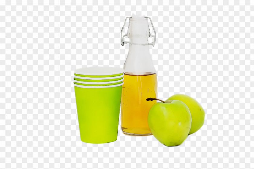 Yellow Lime Lemon Bottle Plastic PNG