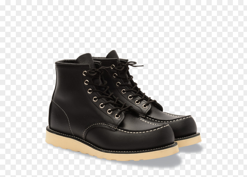 Boot Leather Motorcycle Red Wing Shoes PNG