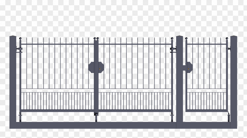 White Fence Gate Wrought Iron Inferriata Door Galvanization PNG