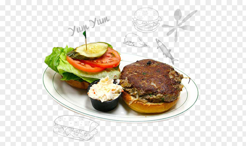 Breakfast Slider Buffalo Burger Cheeseburger Sandwich Veggie PNG