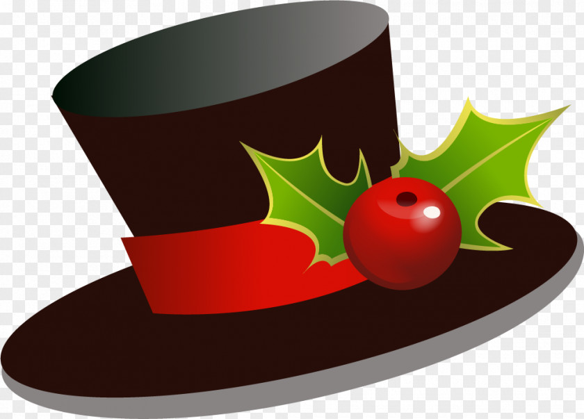 Cartoon Black Hat Christmas Handicraft Clip Art PNG