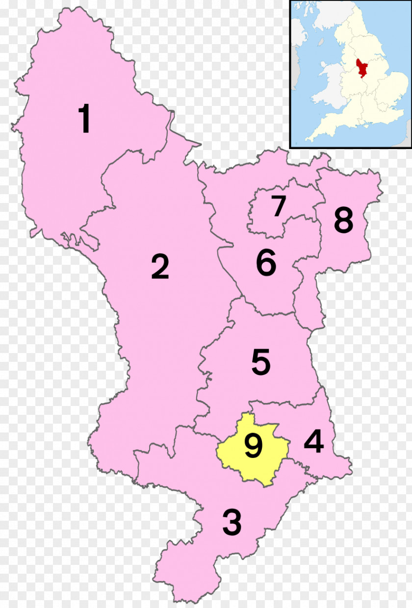 Derbyshire County Council Districts Of England Unitary Authorities PNG