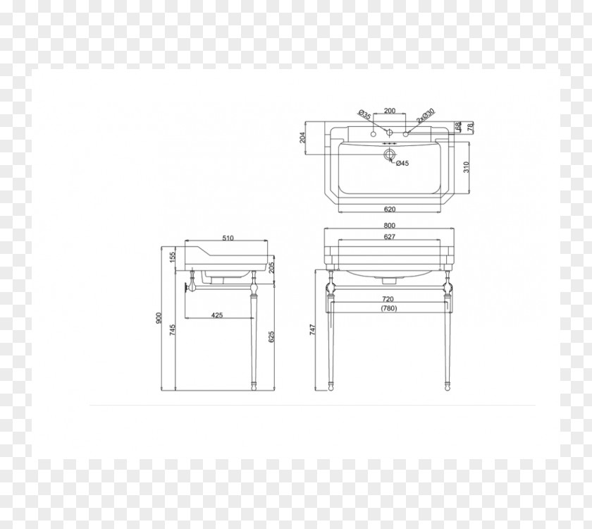 Line Washstand Angle PNG