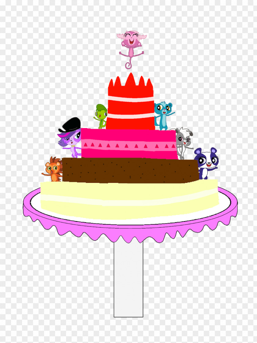 Sweetness Cuisine Pink Birthday Cake PNG