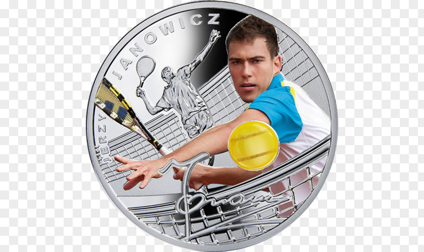 Tennis Jerzy Janowicz The Championships, Wimbledon Silver Coin PNG