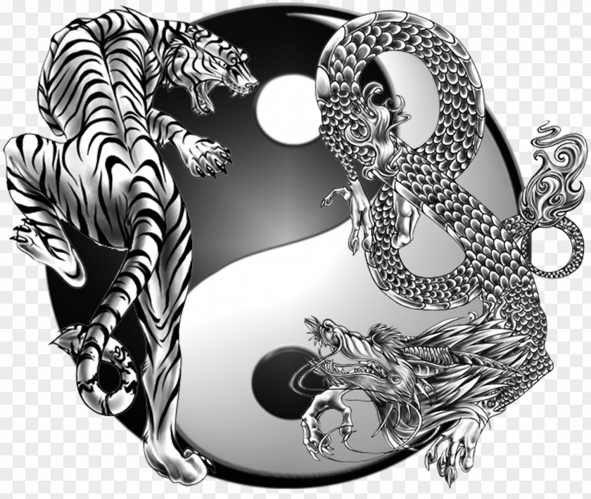 Tiger Woods Yin And Yang Chinese Dragon Fire Symbol PNG