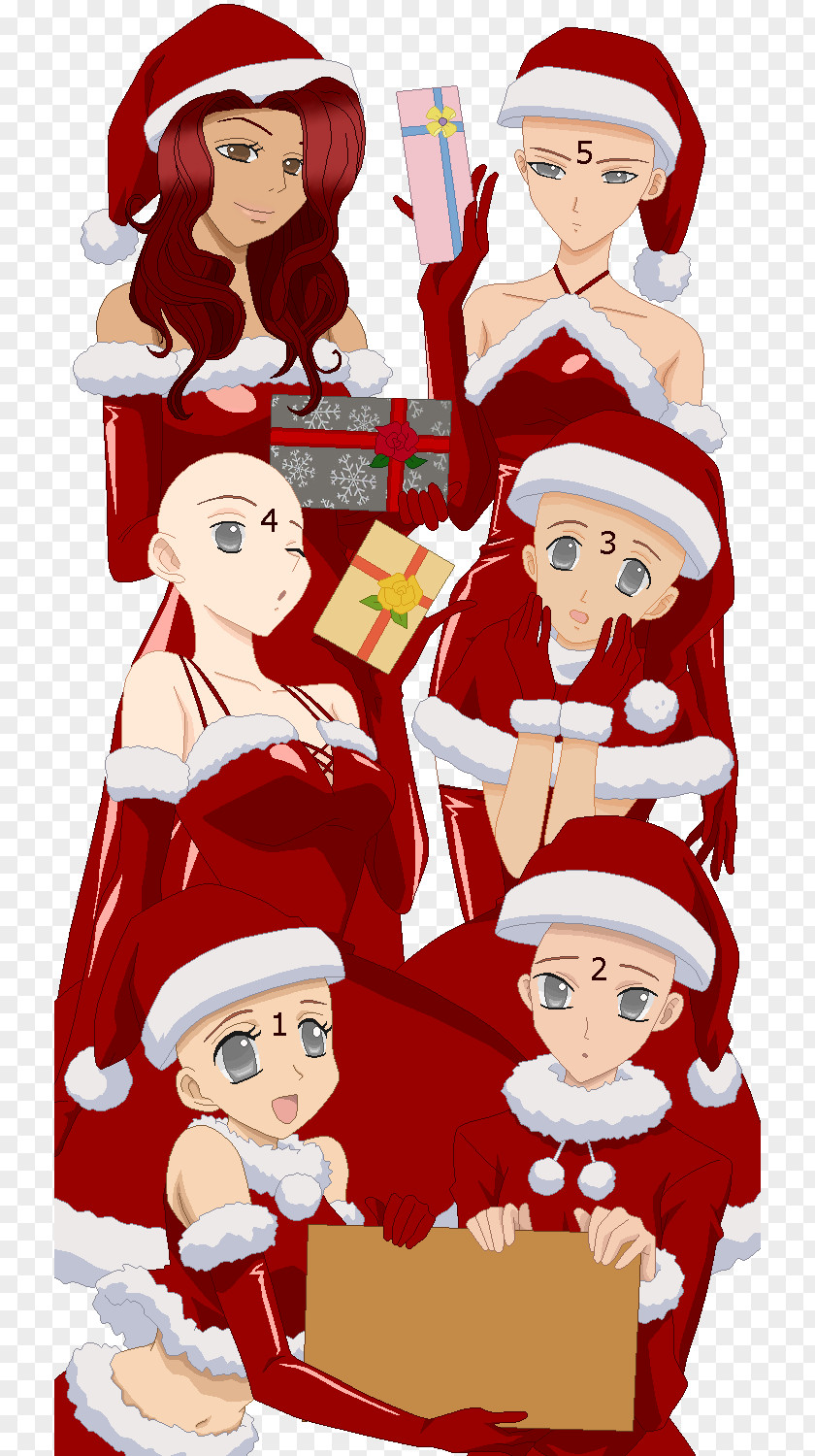 Closed Christmas Santa Claus Decoration Illustration Clip Art Human Behavior PNG