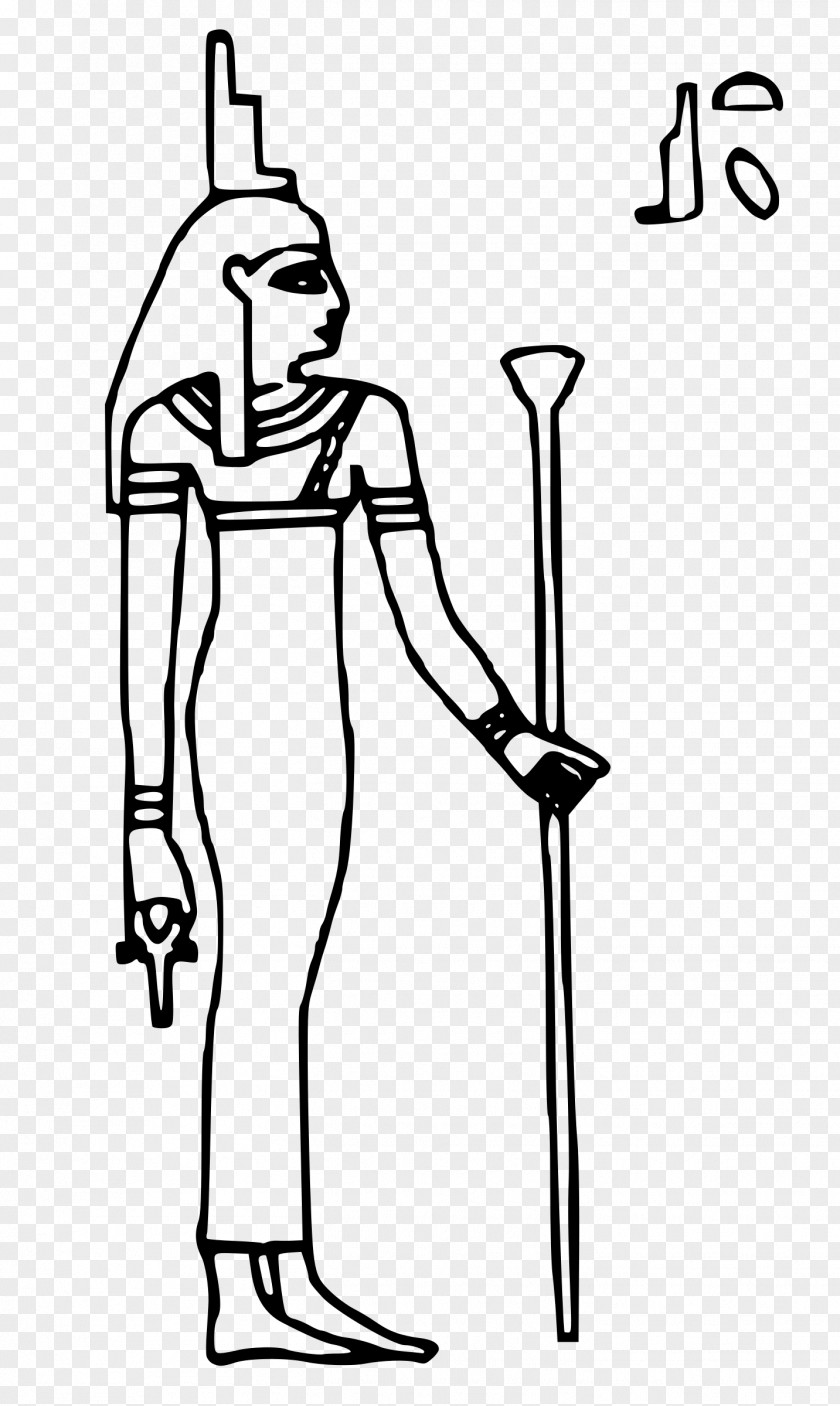 Isis Ancient Egyptian Deities Coloring Book Clip Art PNG