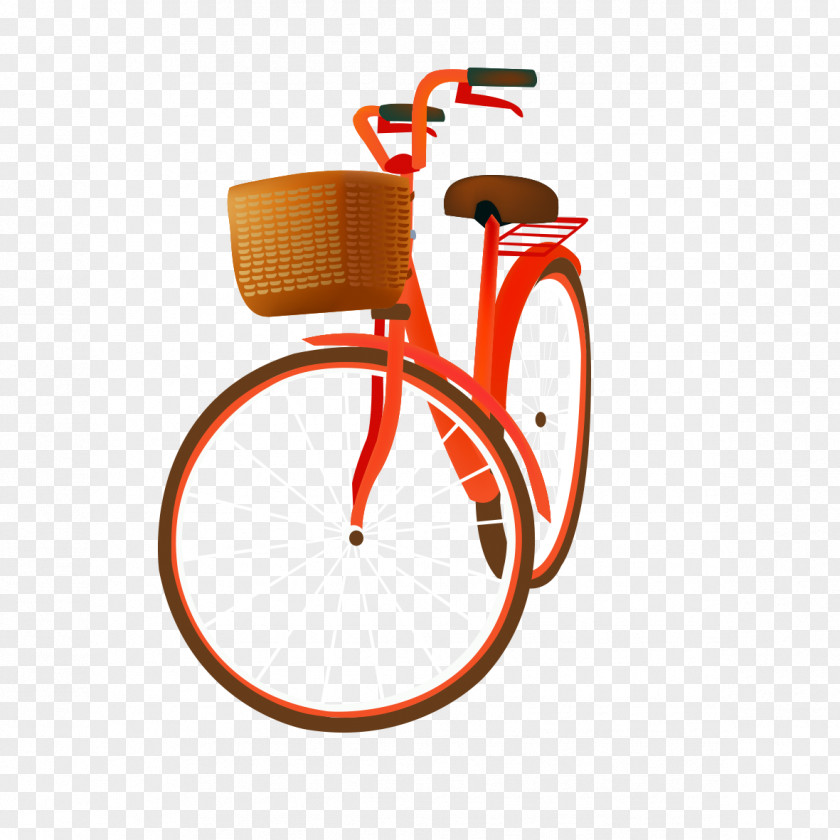 Red Classic Bike Bicycle Cartoon PNG
