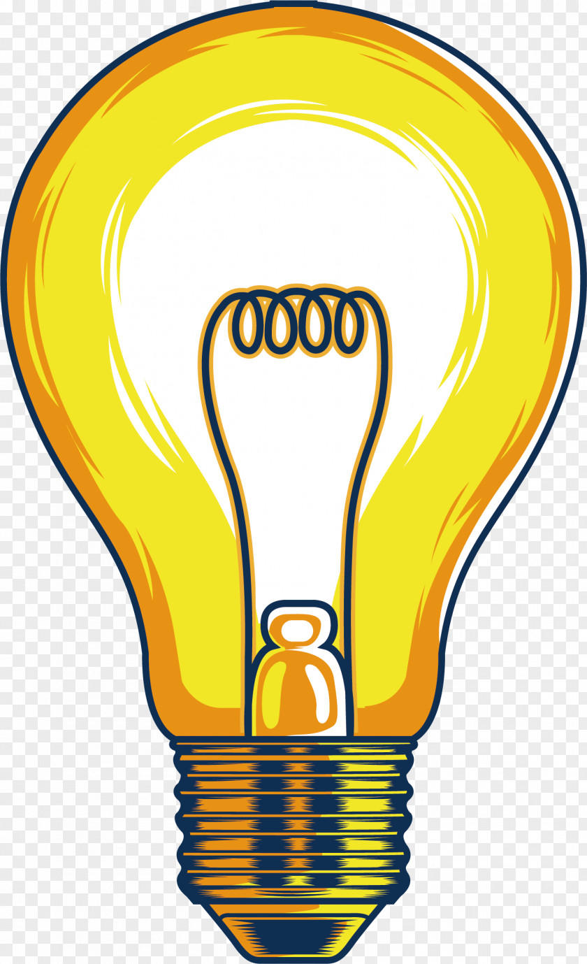 Vector Light Bulb Incandescent Lamp Clip Art PNG