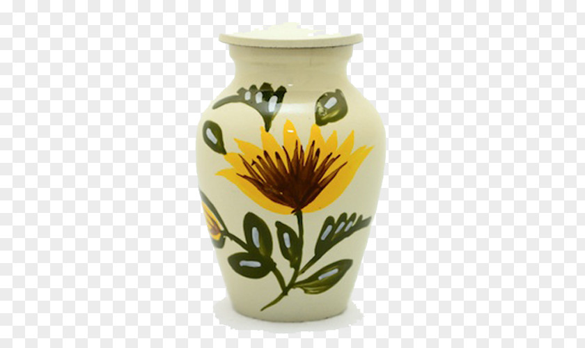 Sunflower Garden Vase Ceramic Pottery Urn Flower PNG