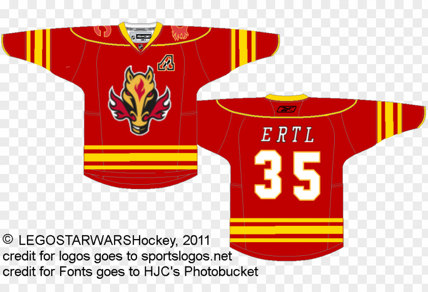 T-shirt Sports Fan Jersey Calgary Flames Logo Uniform PNG