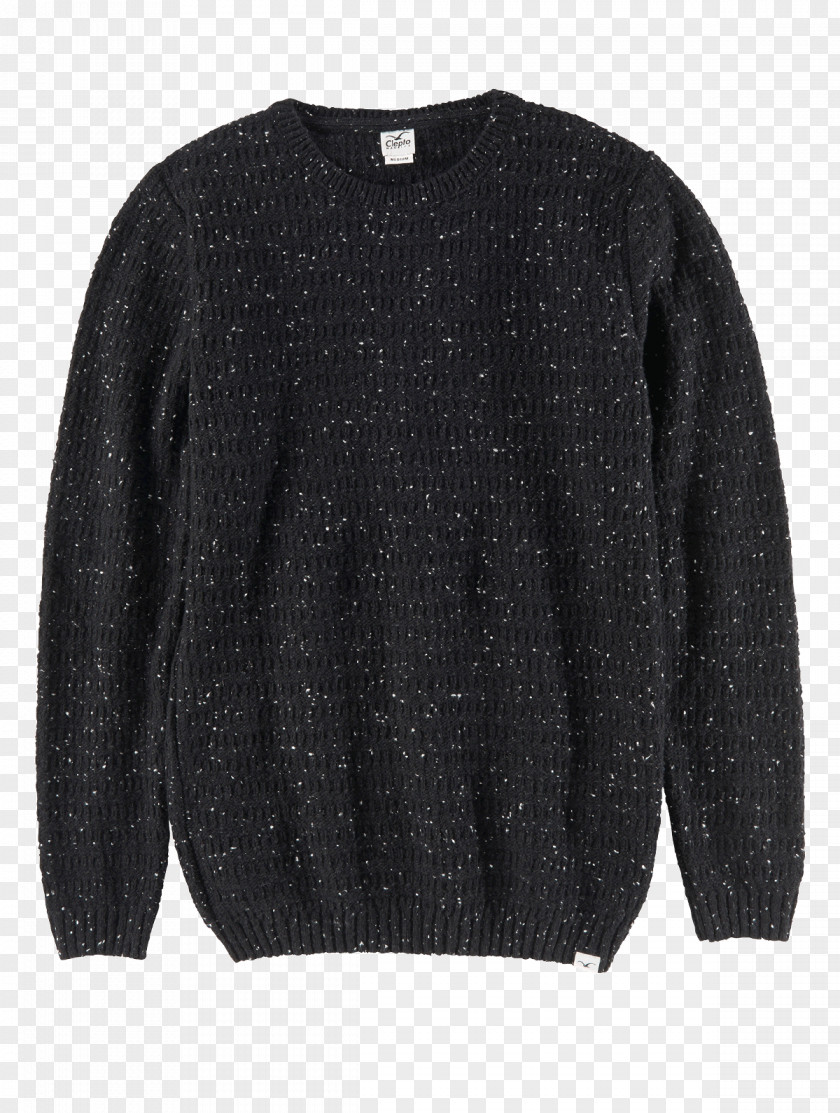 Conrad Black Cardigan Neck Sleeve Wool PNG