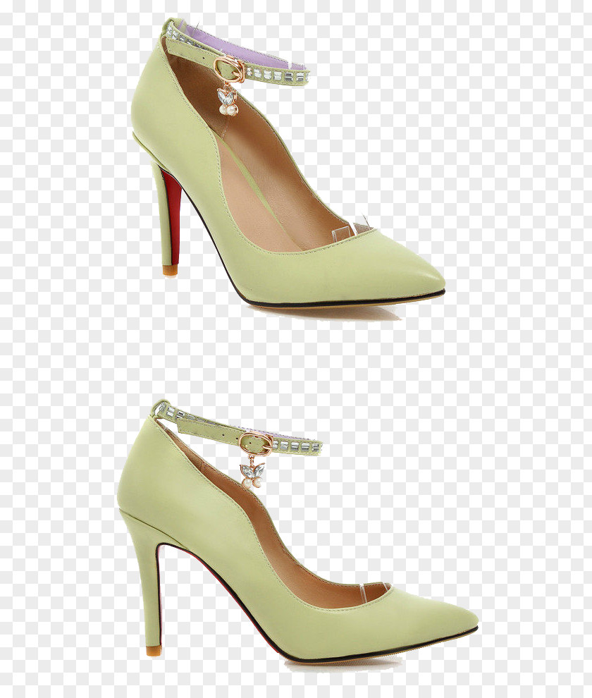 Light Green Word Buckle Shoes Shoe Stiletto Heel PNG