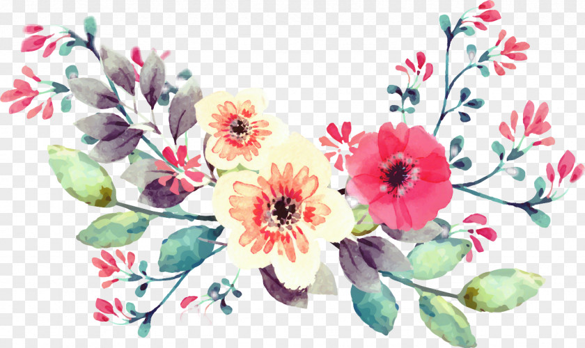 Anemone Wildflower Bouquet Of Flowers Drawing PNG