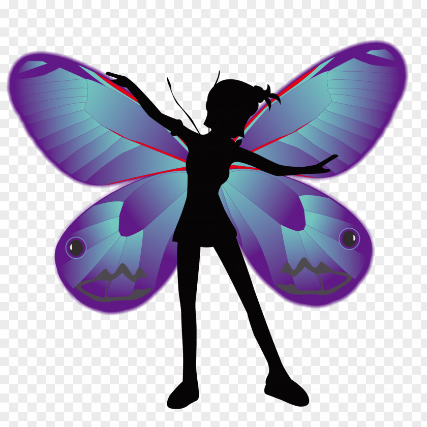 Beautiful Flower Fairy Butterfly Clip Art PNG