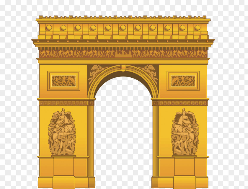 Building Arc De Triomphe Drawing Arch Clip Art PNG