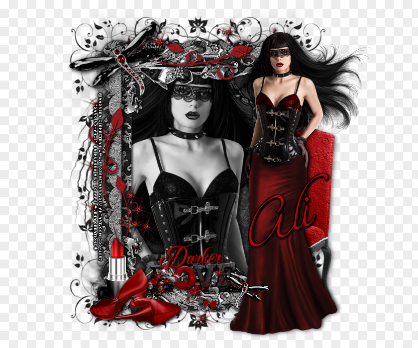 Dark Romance Album Cover Goth Subculture Graphic Design Poster PNG