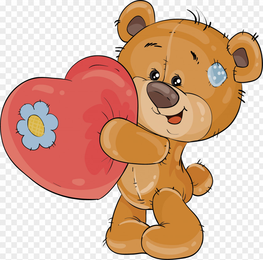 Teddy Bear Stock Photography Illustration PNG bear photography Illustration, Take love pillow bear, brown holding heart illustration clipart PNG