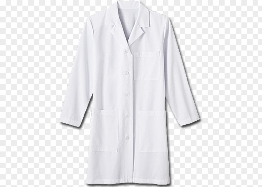 White Coat Lab Coats Sleeve Pocket Collar Blouse PNG