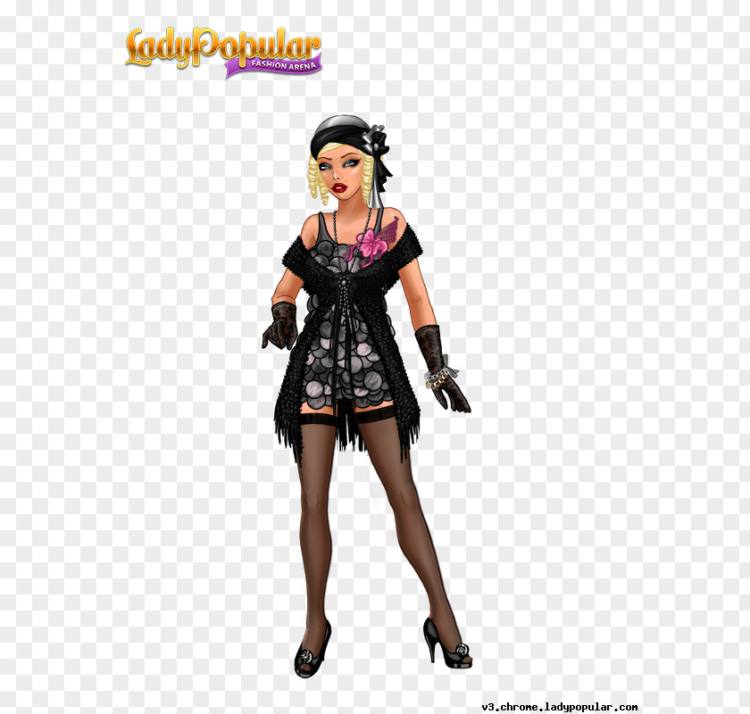 Flappers Lady Popular Fashion Pajamas Costume Game PNG