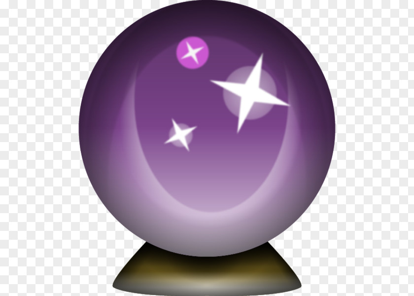 Fortune Magic 8-Ball Emoji Crystal Ball Sticker PNG