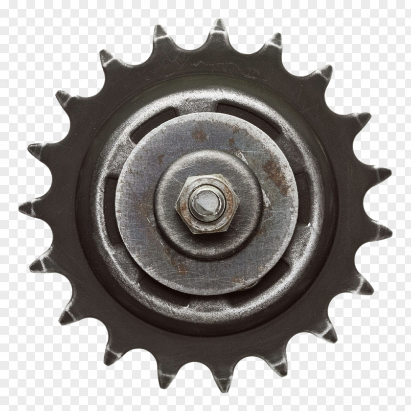 Metal Gear Roller Chain Sprocket Bicycle Mountain Bike Trials PNG