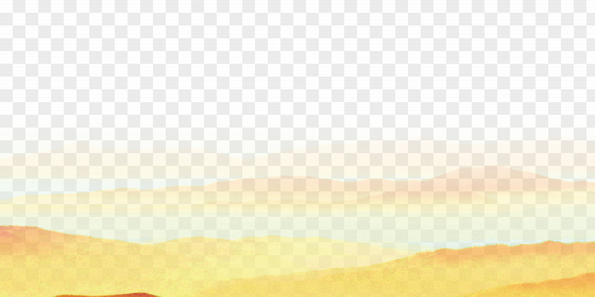 Sand Mountain Distant Landscape Decoration Pictures Yellow Sky Pattern PNG