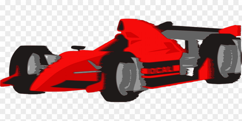 Sports Car In Red Formula One Auto Racing Clip Art PNG