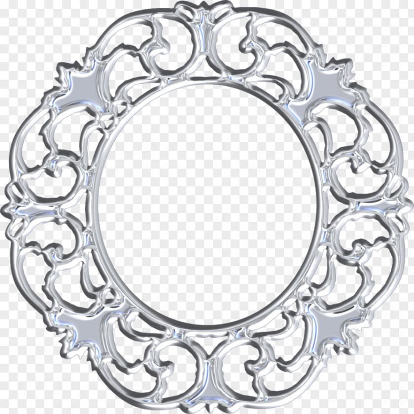 Baroque Picture Frames Silver Clip Art PNG