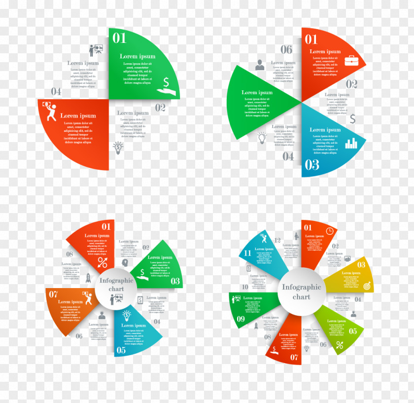 Vector Business Pie Chart Infographic Circle PNG