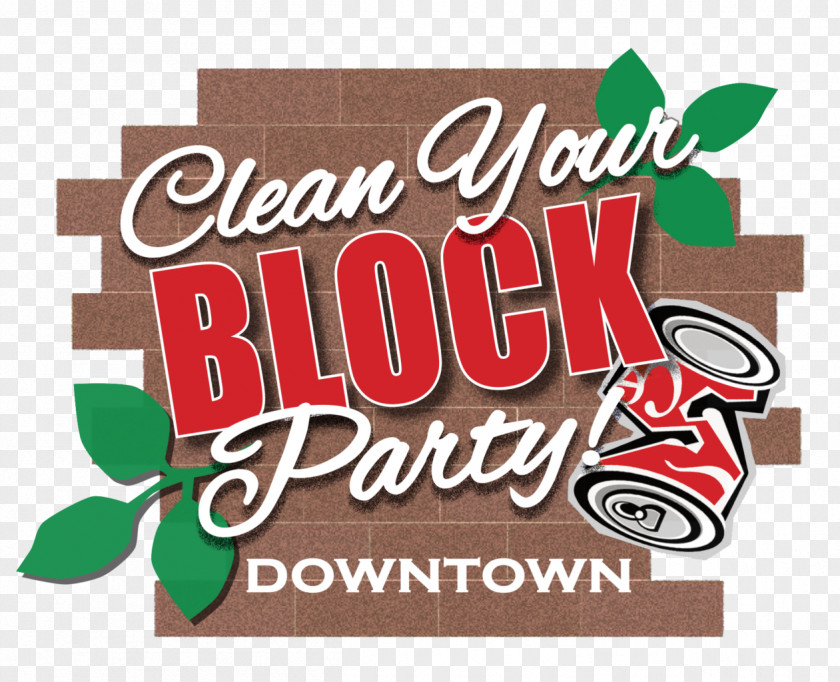 Block Party Logo Brand Food Font PNG