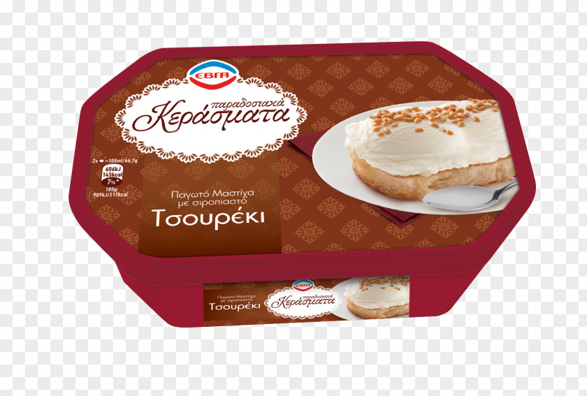 Ice Cream Tsoureki Evga S.A Delicatessen PNG