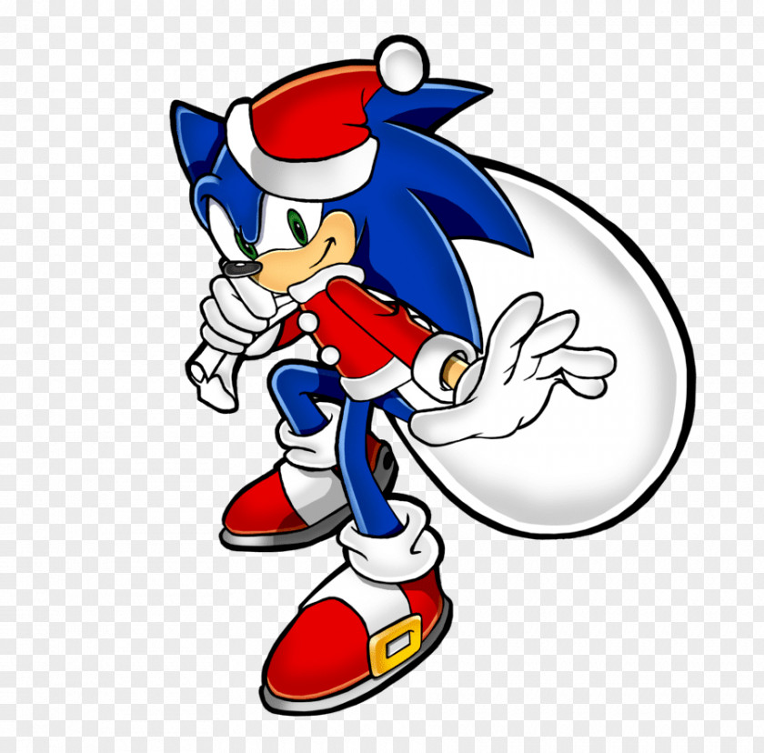 Santa Claus Christmas Suit Sonic The Hedgehog Knuckles Echidna PNG