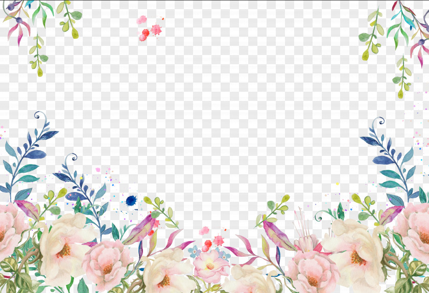 Floral Decorative Frame PNG