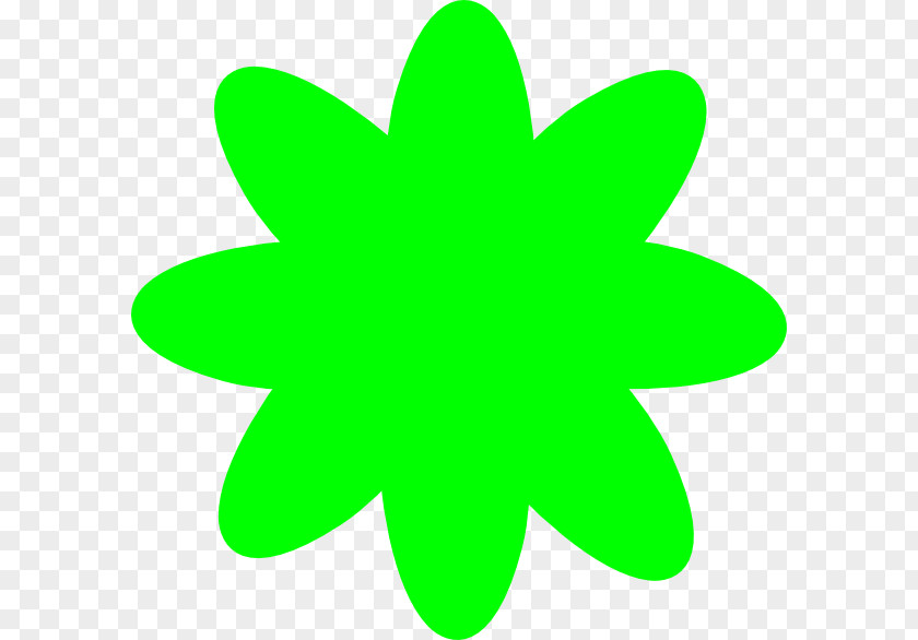 Green Flower Color Clip Art PNG