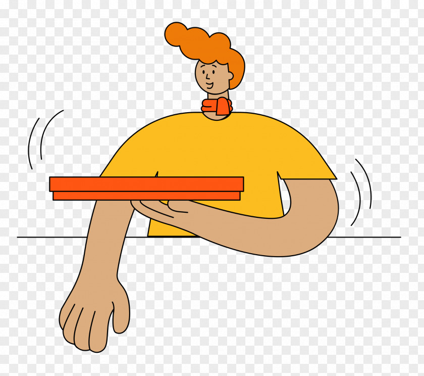 Cartoon Yellow Joint Headgear Line PNG