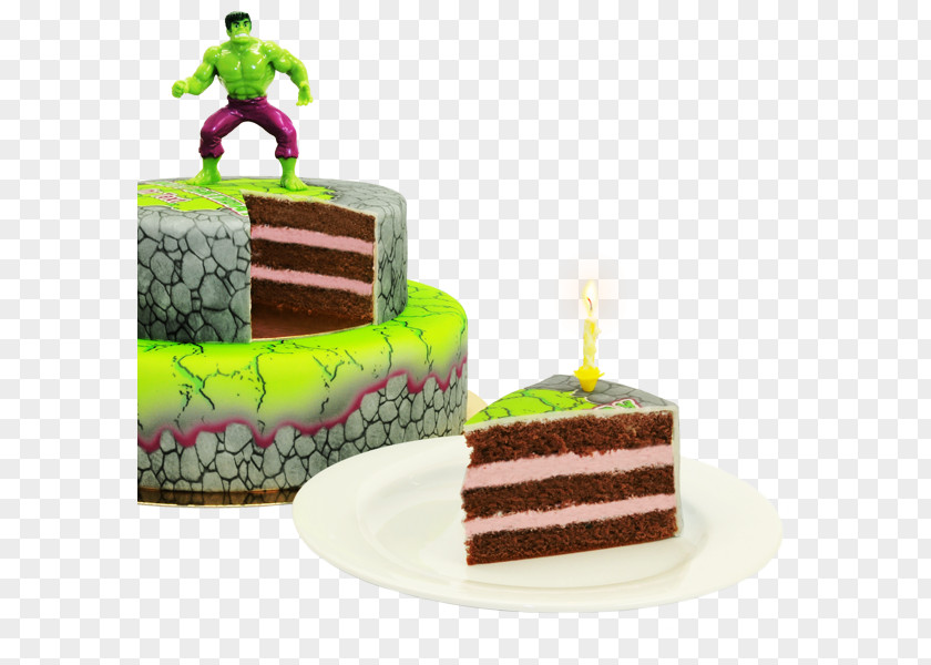 Chocolate Cake Torte Hulk Birthday Decorating PNG
