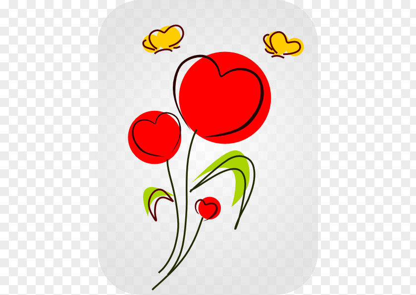 Flower Heart Cliparts Valentines Day Clip Art PNG