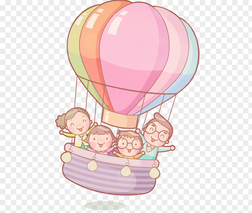 Hot Air Balloon Speech Cartoon Clip Art PNG