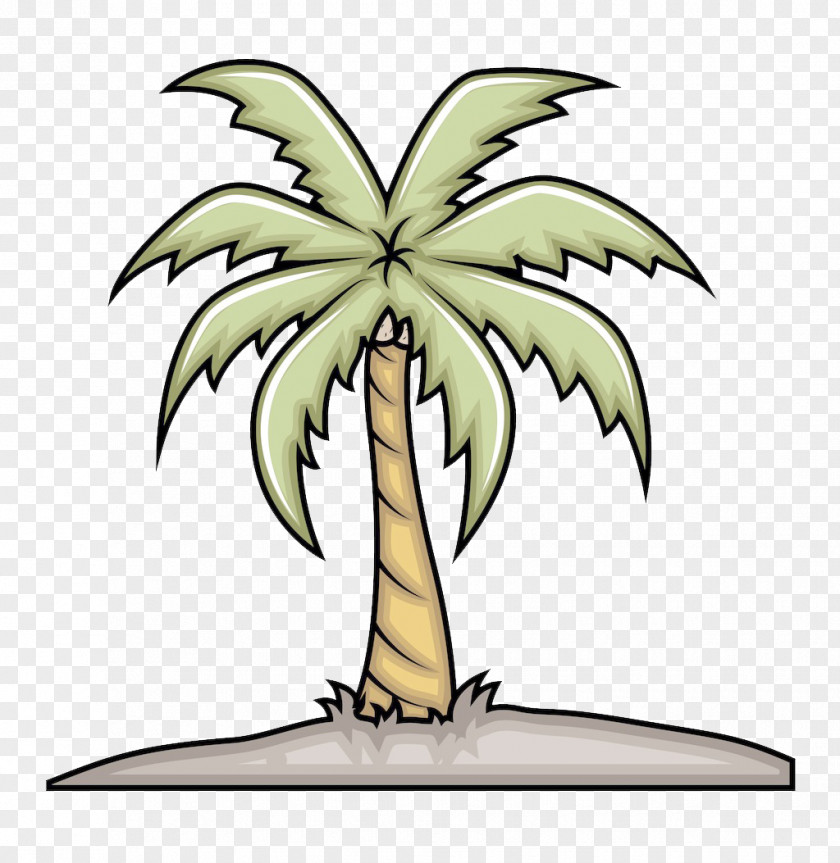 Hand-painted Palm Tree Sabal Ravenea Euclidean Vector PNG