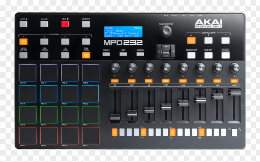 Musical Instruments AKAI MPD232 Akai MPC MIDI Controllers PNG