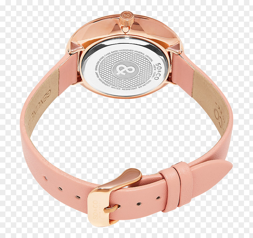 Snap Clasp Watch Strap Quartz Clock PNG